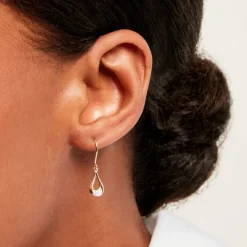 Boucles D'Oreilles Pendantes Ephraim Or Jaune Diamant