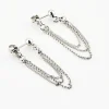Boucles D'oreilles Pendantes Argent Blanc Novia