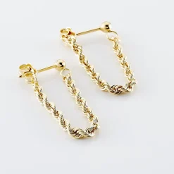 Boucles D'oreilles Pendantes Cordelia Or Jaune