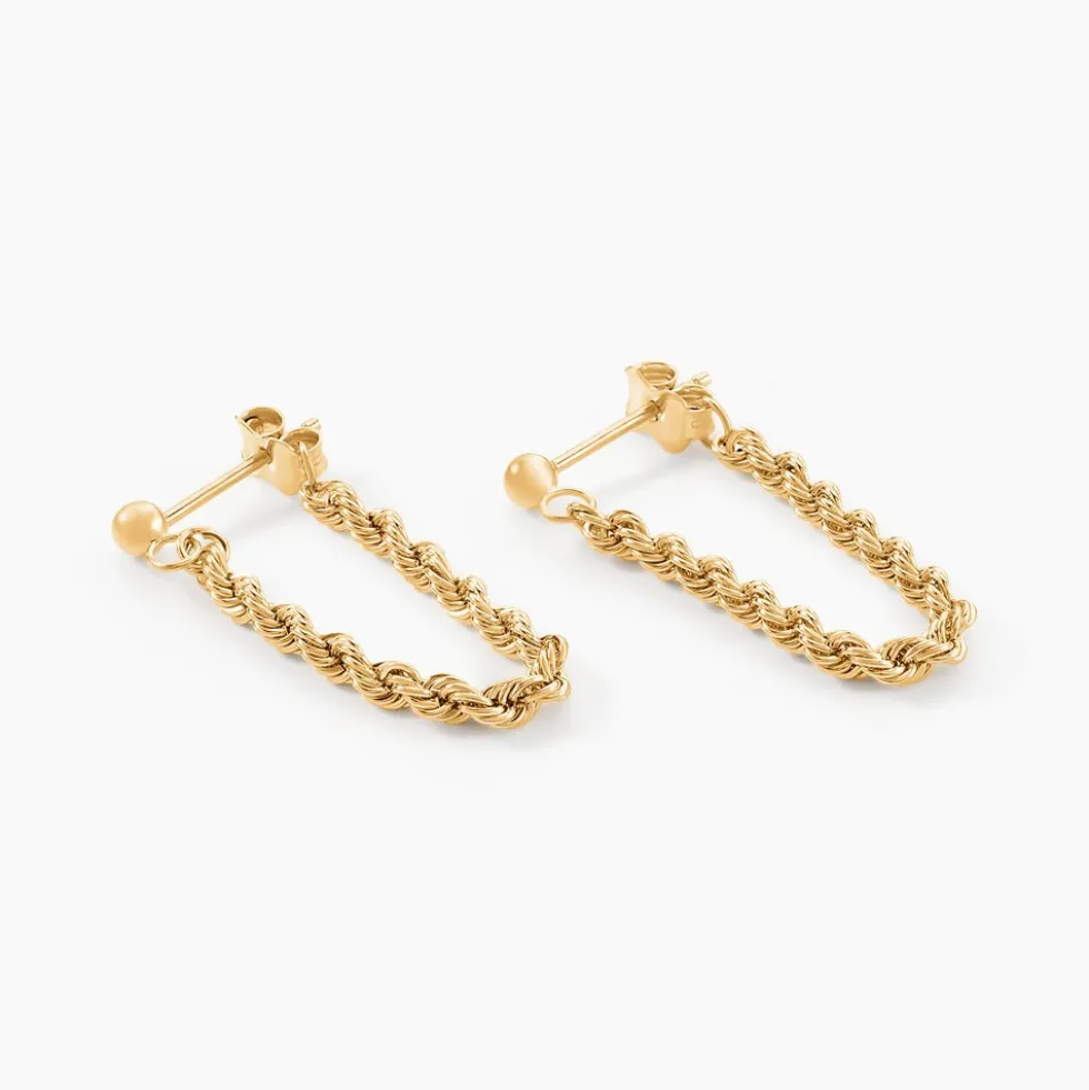 Boucles D'oreilles Pendantes Cordelia Or Jaune