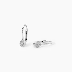 Boucles D'oreilles Pendantes Or Blanc Urzula Diamants