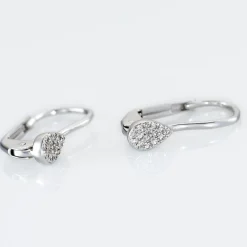 Boucles D'oreilles Pendantes Or Blanc Urzula Diamants