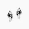 Boucles D'oreilles Pendantes Sharon Argent Blanc Céramique Et Oxyde