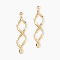Boucles D'oreilles Pendantes Indi Plaqué Or Jaune
