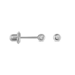 Boucles D'oreilles Prothèse Or Blanc