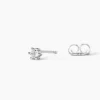 Boucles D'oreilles Puces Allison Argent Blanc Oxyde De Zirconium
