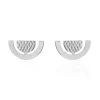 Boucles D'oreilles Puces Argent Blanc