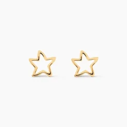 Boucles D'oreilles Puces Alphonsine Etoile De Mer Or Jaune