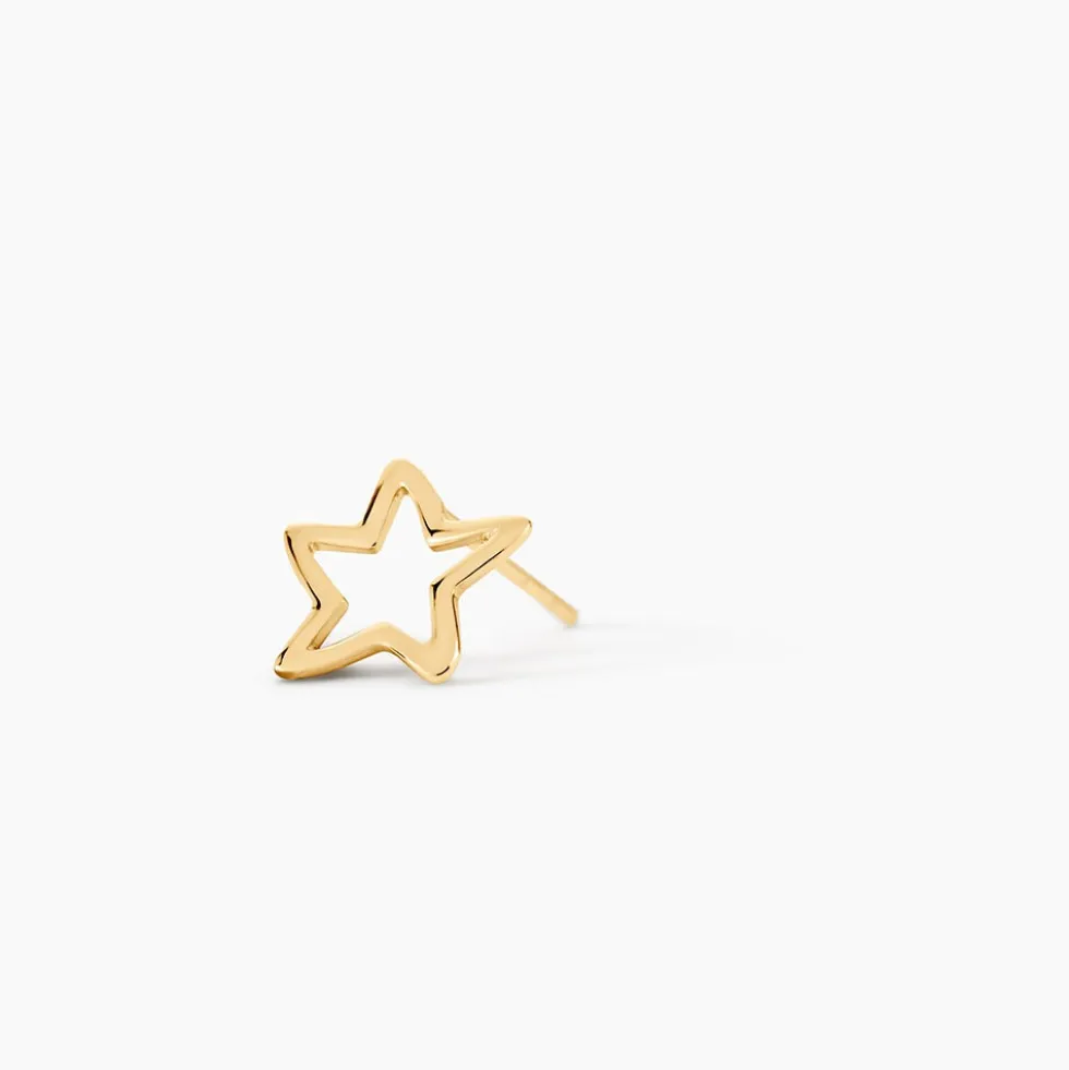 Boucles D'oreilles Puces Alphonsine Etoile De Mer Or Jaune