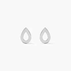 Boucles D'oreilles Puces Anh Argent Blanc