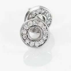 Boucles D'oreilles Puces Argent Blanc Eujen Oxydes De Zirconium