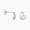 Boucles D'oreilles Puces Arika Argent Blanc Oxyde De Zirconium