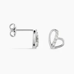 Boucles D'oreilles Puces Arika Argent Blanc Oxyde De Zirconium