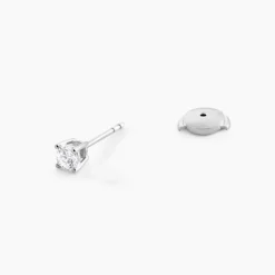 Boucles D'oreilles Puces Aphrodite Or Blanc Diamant