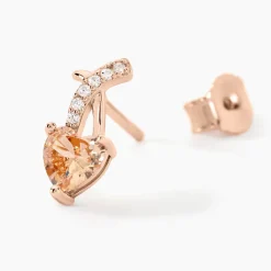 Boucles D'oreilles Puces Avalon Argent Rose Oxyde De Zirconium