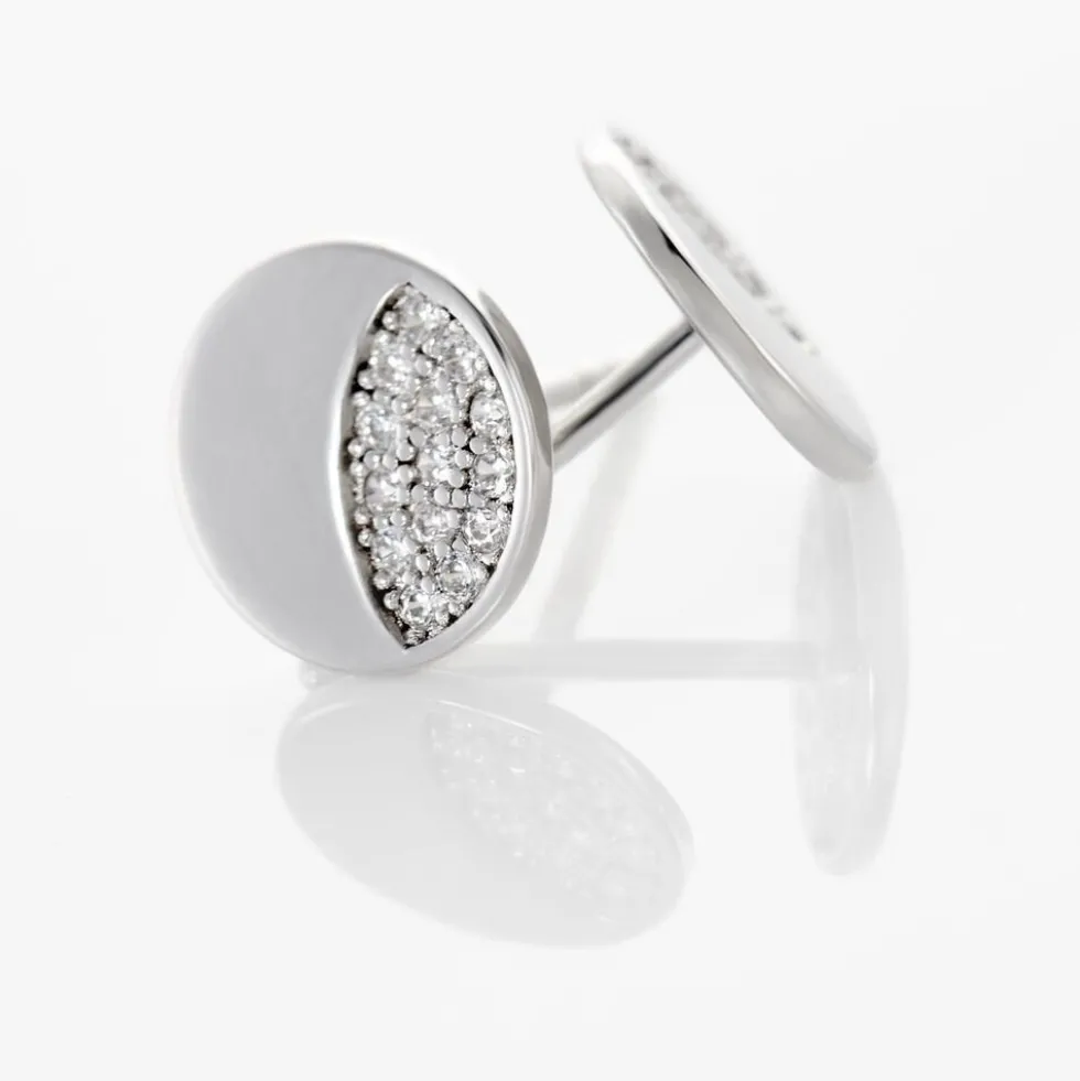 Boucles D'oreilles Puces Argent Grissil Oxydes De Zirconium