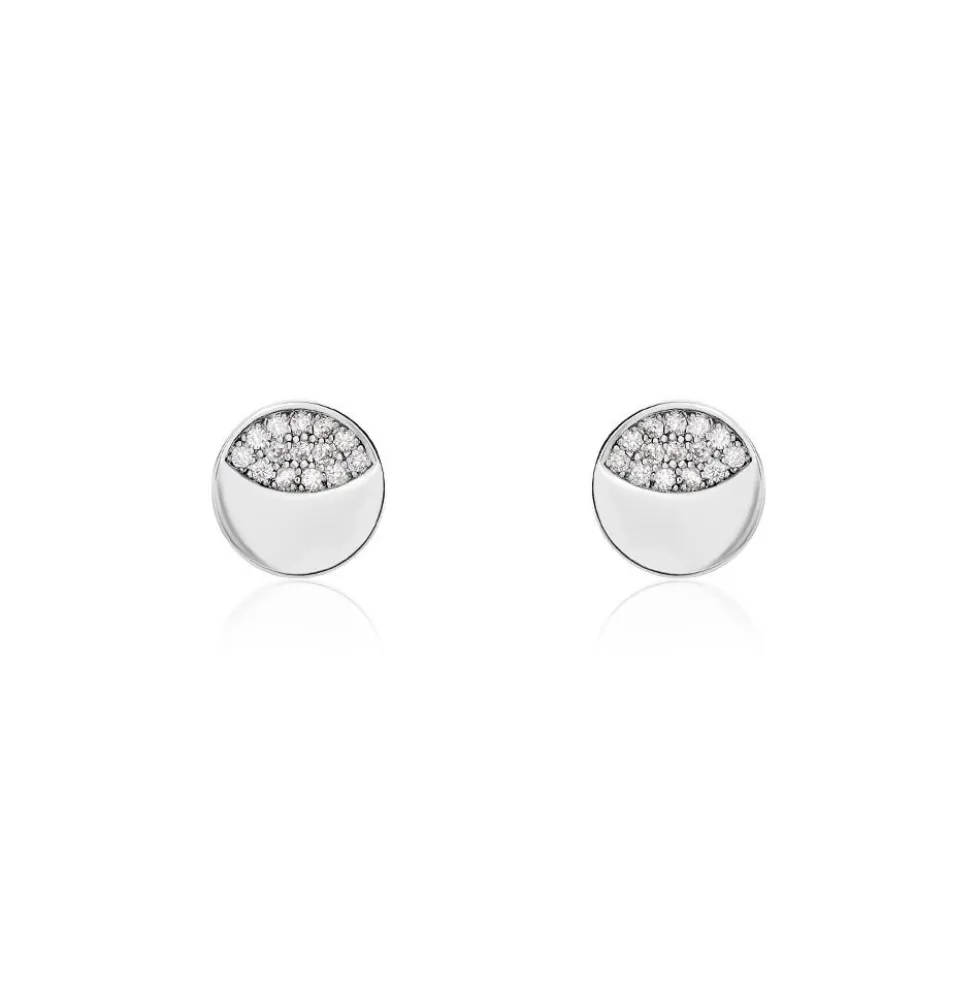 Boucles D'oreilles Puces Argent Grissil Oxydes De Zirconium