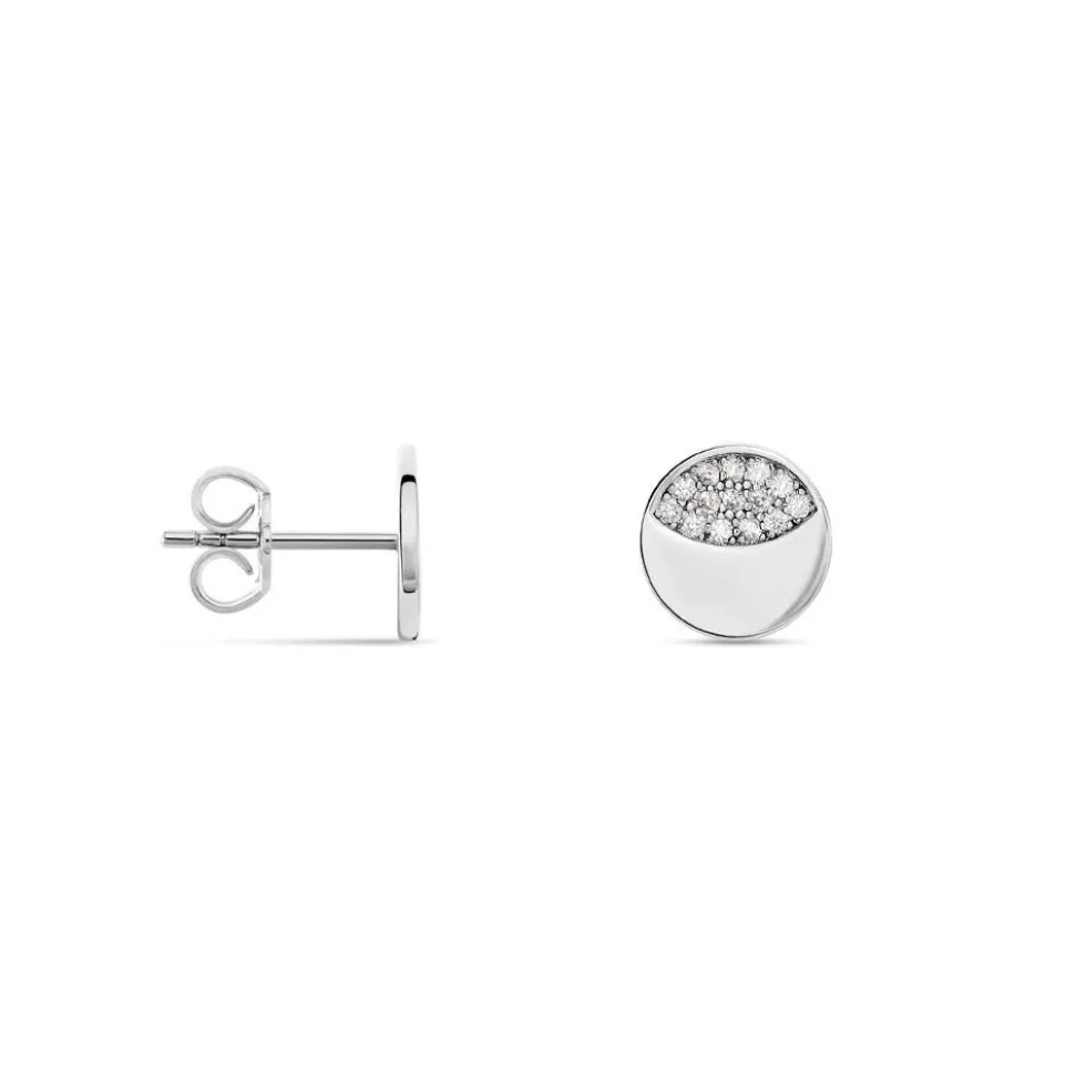Boucles D'oreilles Puces Argent Grissil Oxydes De Zirconium