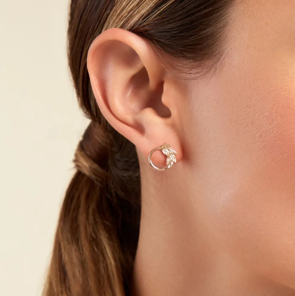 Boucles D'oreilles Puces Althea Plaqué Or Doré
