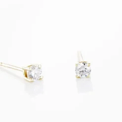 Boucles D'oreilles Puces Aphrodite Or Jaune Diamant