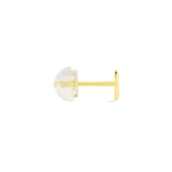 Boucles D'oreilles Puces Aricia Coeur Or Jaune