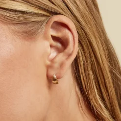 Boucles D'oreilles Puces Acapulco Plaqué Or Jaune