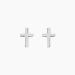 Boucles D'oreilles Puces Ashana Argent Blanc
