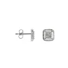 Boucles D'oreilles Puces Alessia Or Blanc Diamant