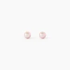Boucles D'Oreilles Puces Bianca Or Jaune Perle De Culture