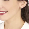 Boucles D'oreilles Puces Baroque Or Jaune Perle De Culture De Tahiti