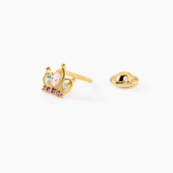 Boucles D'Oreilles Puces Bohumir Or Jaune Oxyde De Zirconium