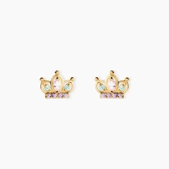 Boucles D'Oreilles Puces Bohumir Or Jaune Oxyde De Zirconium