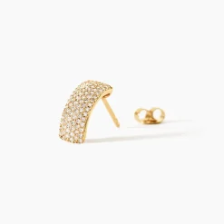 Boucles D'oreilles Puces Charlotte Or Jaune Diamant