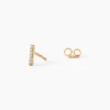 Boucles D'Oreilles Puces Carmelia Plaqué Or Jaune Oxyde De Zirconium