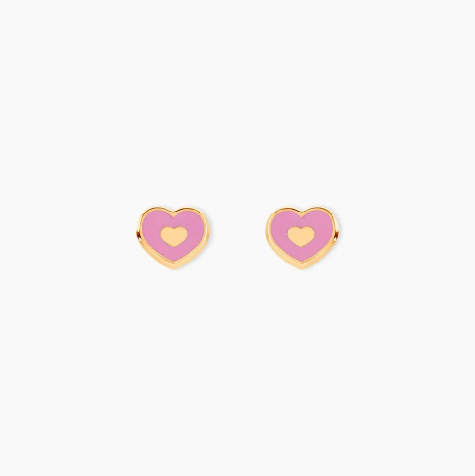 Boucles D'Oreilles Puces Chayim Or Jaune