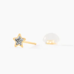 Boucles D'oreilles Puces Chirine Etoile Or Jaune