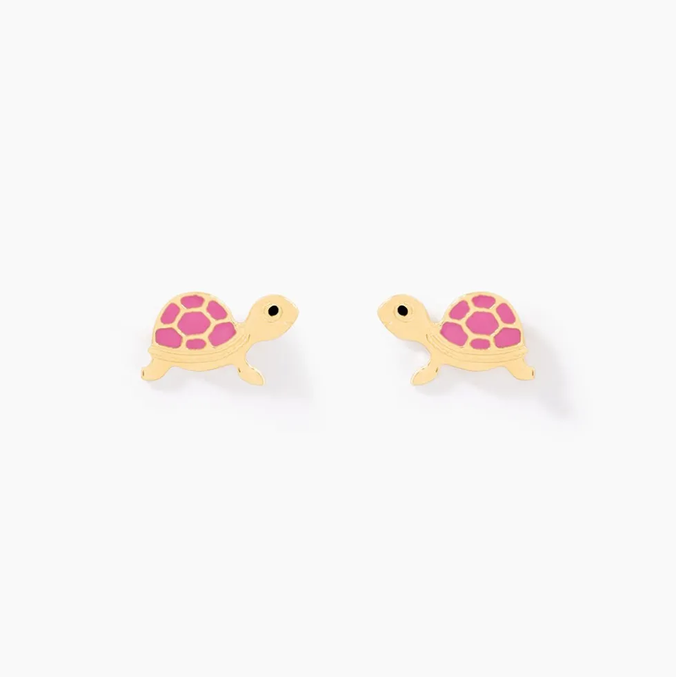 Boucles D'oreilles Puces Cali Tortue Or Jaune