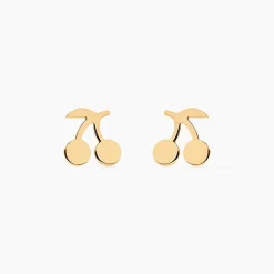 Boucles D'oreilles Puces Cerisia Or Jaune
