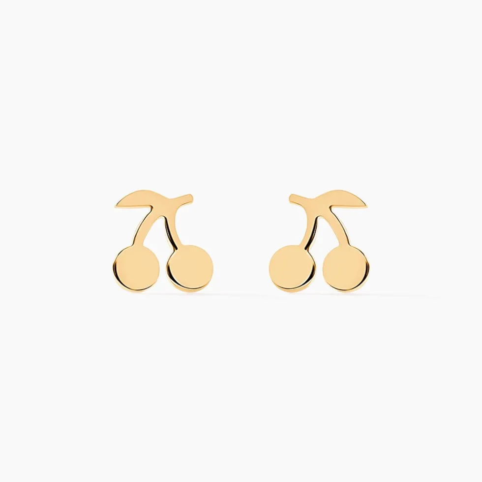 Boucles D'oreilles Puces Cerisia Or Jaune