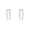 Boucles D'oreilles Puces Charlie Or Rose Diamant