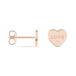Boucles D'oreilles Puces Deven Argent Rose Oxyde De Zirconium
