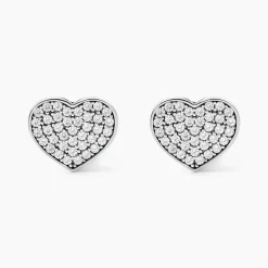 Boucles D'oreilles Puces Darwin Argent Blanc Oxyde
