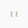 Boucles D'Oreilles Puces Emerica Plaqué Or Jaune Oxyde De Zirconium