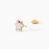 Boucles D'Oreilles Puces Evania Or Jaune Cristal