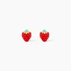 Boucles D'oreilles Puces Elizabetae Fraise Or Jaune