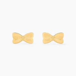 Boucles D'oreilles Puces Evonne Noeud Or Jaune