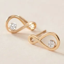 Boucles D'oreilles Puces Eszter Or Jaune Diamant
