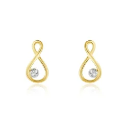 Boucles D'oreilles Puces Eszter Or Jaune Diamant