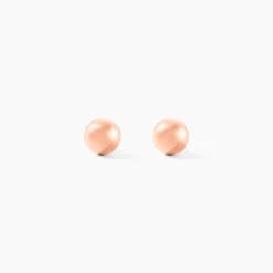 Boucles D'oreilles Puces Fidelia Boule Or Rose