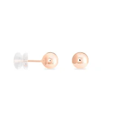 Boucles D'oreilles Puces Fidelia Boule Or Rose